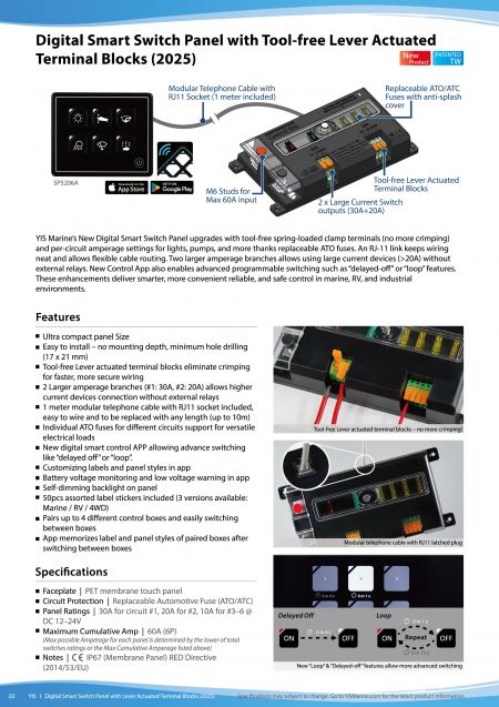 Digital Smart Panel with Tool-free Lever Actuated Terminal Blocks