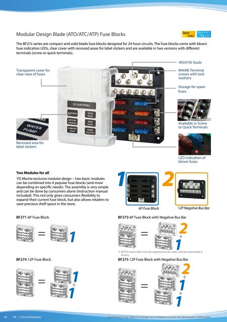 Modular Design Blade Fuse Blocks