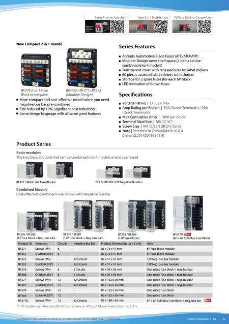 Modular Design Blade Fuse Blocks