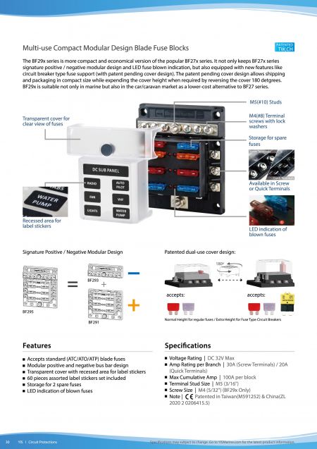 Multi-use Modular Design Blade Fuse Blocks
