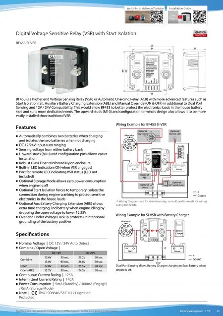 Digital Voltage Sensitive Relay (VSR) with Start lsolation