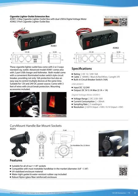 Cigarette Lighter Outlet Extension Box