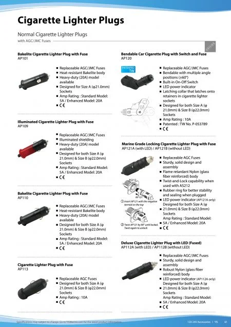 Cigarette Lighter Plugs