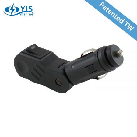 Böjbar bilcigarettplugg med strömbrytare - AP120-Böjbar bilcigarettplugg med strömbrytare och säkring