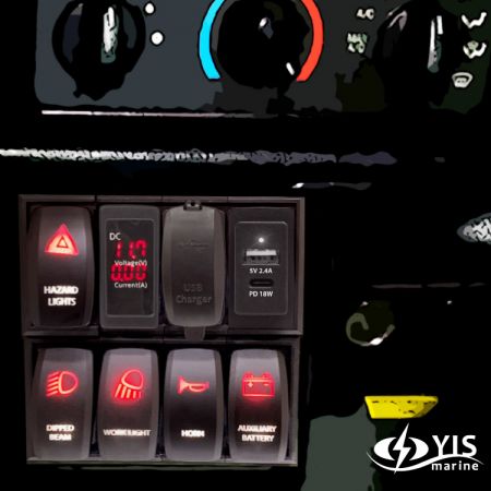 Caricabatterie USB Type-C da 18W con montaggio Switch - Foto situazionali