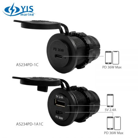 PD36W Standard USB-laddare－1C/ 1A1C