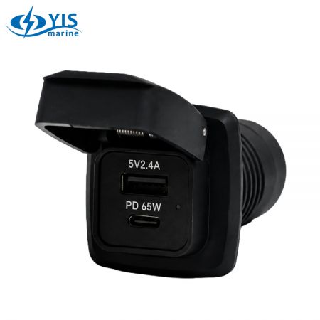 PD65W Dual Independent DCDC Converters USB Chargers - PD 65W Dual Independent DCDC Converters USB Type A +Type C Charger