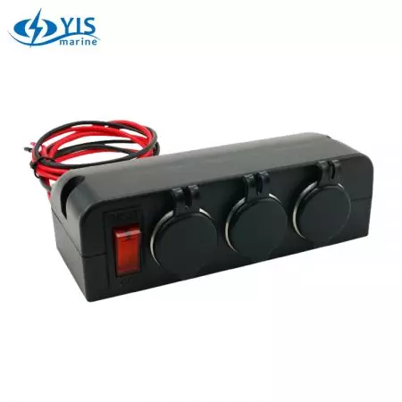 3 Port Cigarette Lighter Outlet Box - AS902-Cigarette Lighter Outlet Extension Box