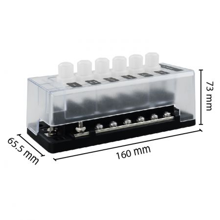 панель автоматических выключателей для морских судов - размер с крышкой