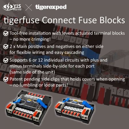 YIS x tigerexped 6 & 12-канальный блок предохранителей с заземляющей шиной