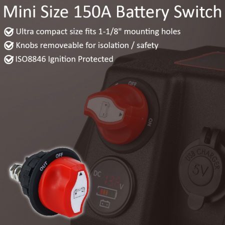 interruptor de batería de tamaño mini
