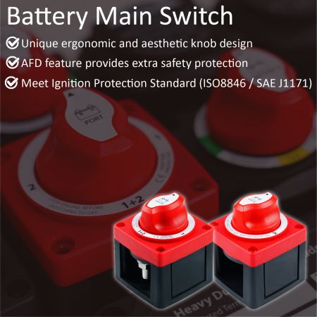 Batterie-Auswahlschalter (1-2-Beide-Aus), Hersteller von Marine- Kippschalter-Paneelen, Sicherungen und Schutzschaltern