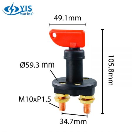 Tamanho do Interruptor de Isolamento de Bateria-BF502