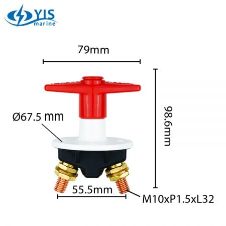 Tamanho do Interruptor de Isolamento de Bateria-BF503