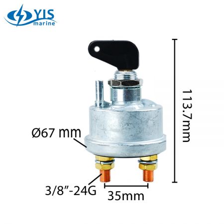 Taille de l'interrupteur d'isolement de batterie-BF504