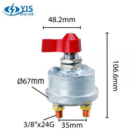 Taille de l'interrupteur d'isolement de batterie - BF505