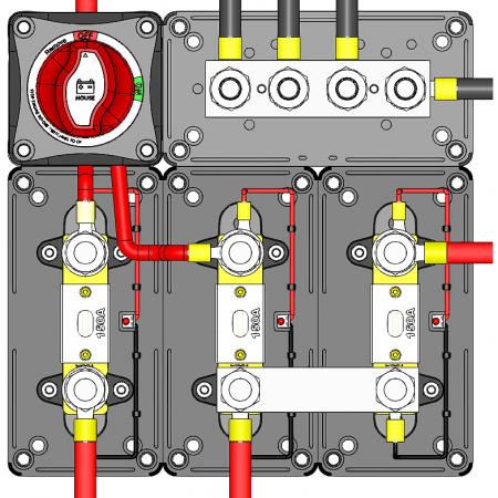 Blocco fusibili modulare e barre collettore ad alta resistenza - Blocco fusibili a design modulare resistente