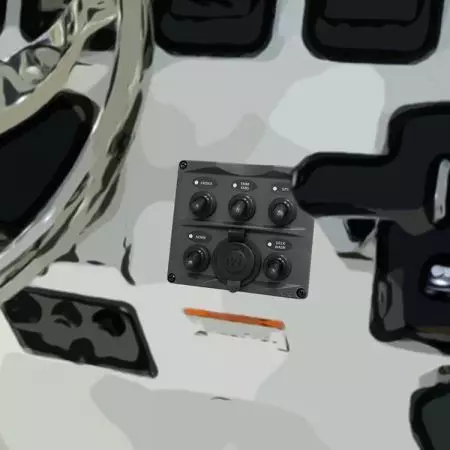 Modern Design Toggle Switch Panel - Compact economical toggle switch panel with fuse protection