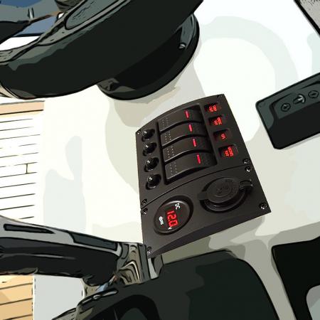 C-7 Curved Water-resistant Switch Panel - Curved Water-resistant Switch Panel