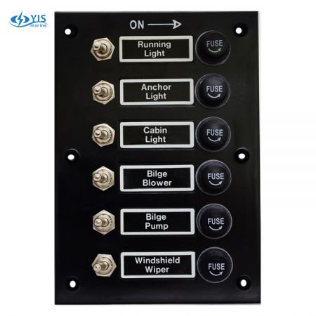 Panel de interruptores basculantes de baquelita - Paneles de interruptores basculantes de baquelita con fusibles