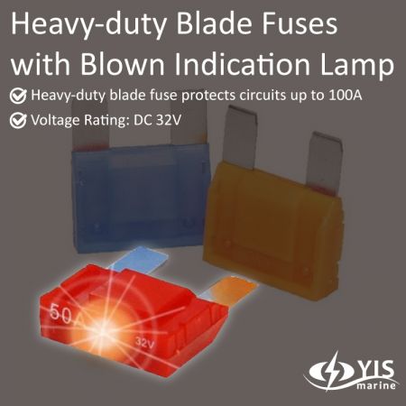Fusibili a lama pesante con lampada di indicazione