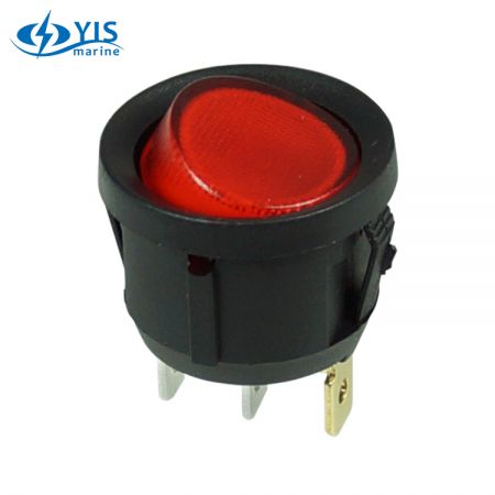 Illuminated LED Rocker Switch - IR2334-Round Shape Illuminated (LED) Rocker Switch