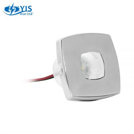 LED-stegbelysning (fyrkantig) - LS111-LED-stegbelysning med rostfri frontplatta