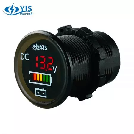 Mètre de tension étanche DC 12V / 24V avec affichage du niveau de batterie - SP-BG6 - Voltmètre numérique avec affichage du niveau de batterie