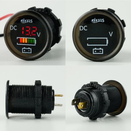 Voltímetro digital con indicador de nivel de batería, Fabricante de  paneles de interruptores basculantes marinos, fusibles, interruptores de  circuito
