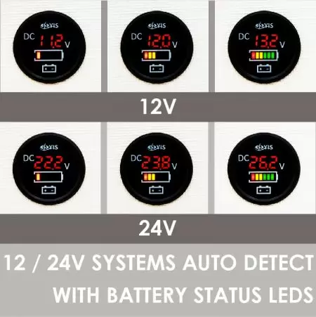 デジタル電圧計 - デジタル表示