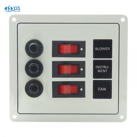 Panneau Interrupteur à Bascule 6 Positions Avec Porte-Fusibles - Bakélite, 12V/24V CC, Pour Camping-Car, Bateau