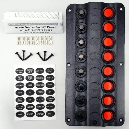 panneau de commutation à 8 interrupteurs à bascule