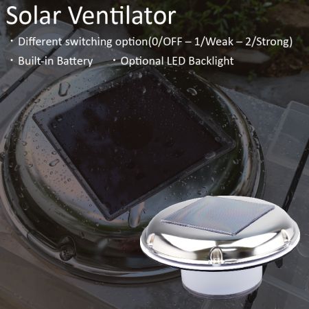 Stainless Steel Solar Powered Ventilator - Sheridan Marine