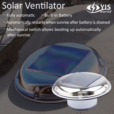 Ventilateur solaire pour bateaux