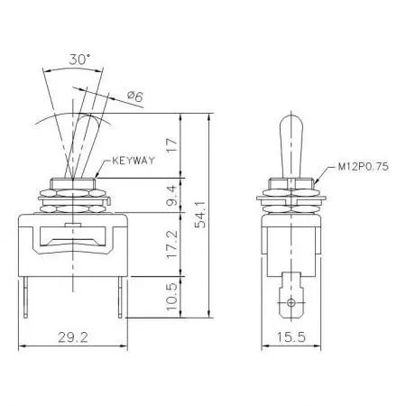 Dimensões do produto T-1325P