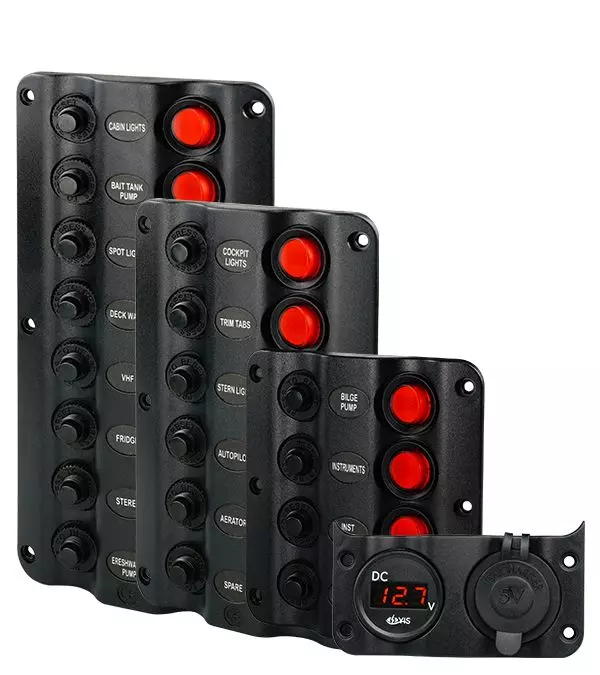 Paneles de interruptores de diseño ondulado
