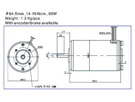 Carbon Brush_ Electric Motor 60w kingright 5946 dimension