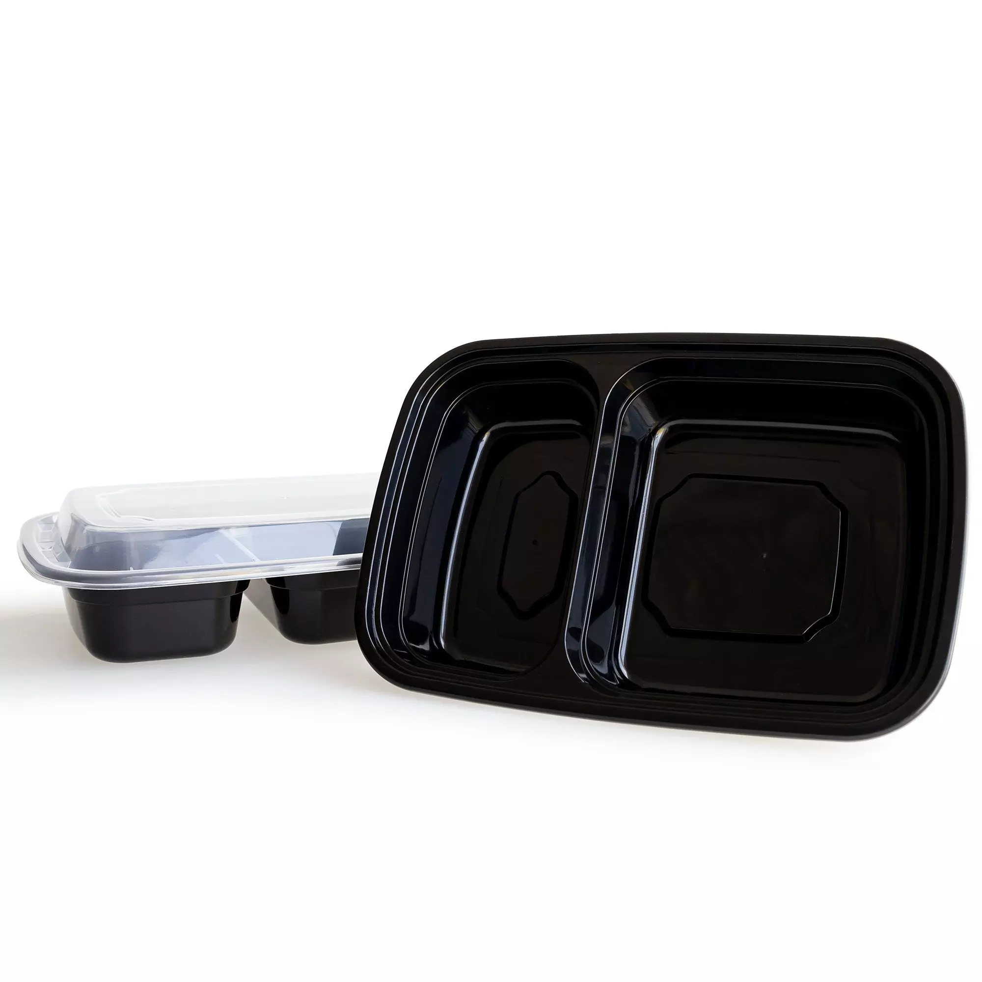 28oz 2-Zellen Rechteck Lebensmittelbehälter (840ml) - 840ml 2-Fächer Kunststoff Essensbox | Hergestellt in Taiwan Kompostierbare Gabeln & Löffel Hersteller
