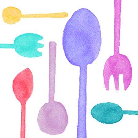 Tair Chu warna plastik cutlery