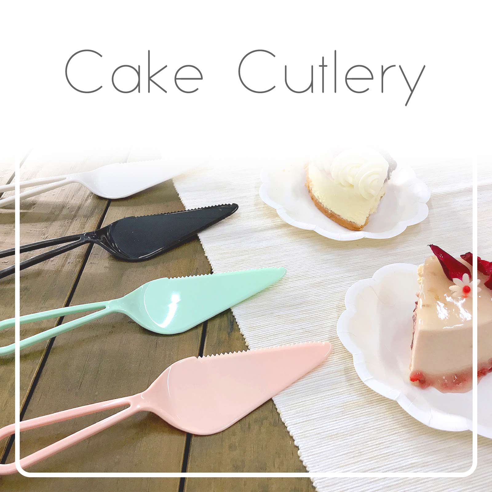 The plastic cake cutlery with stylish design