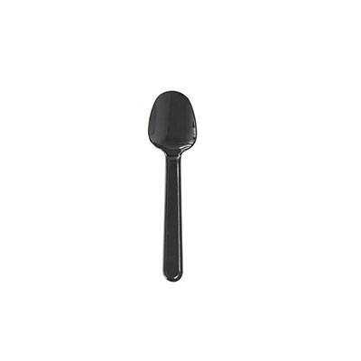 Petite Cuillère Plastique Luxury Noire 123 mm (100 Unités)