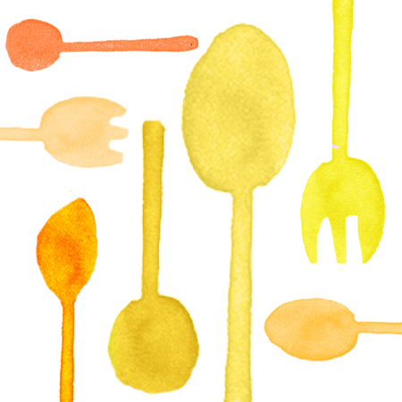 黄色の食器