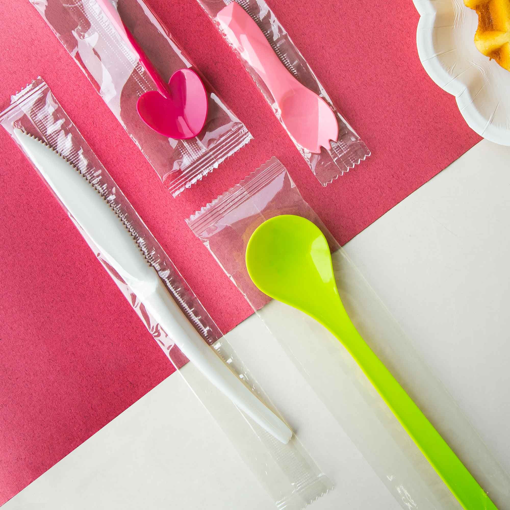Lot De 300 Couverts En Plastique Noir - Fourchettes, Couteaux, Petites Fourchettes à Fruits - Pour Fêtes, Barbecue, Pique-nique Et événements - 5