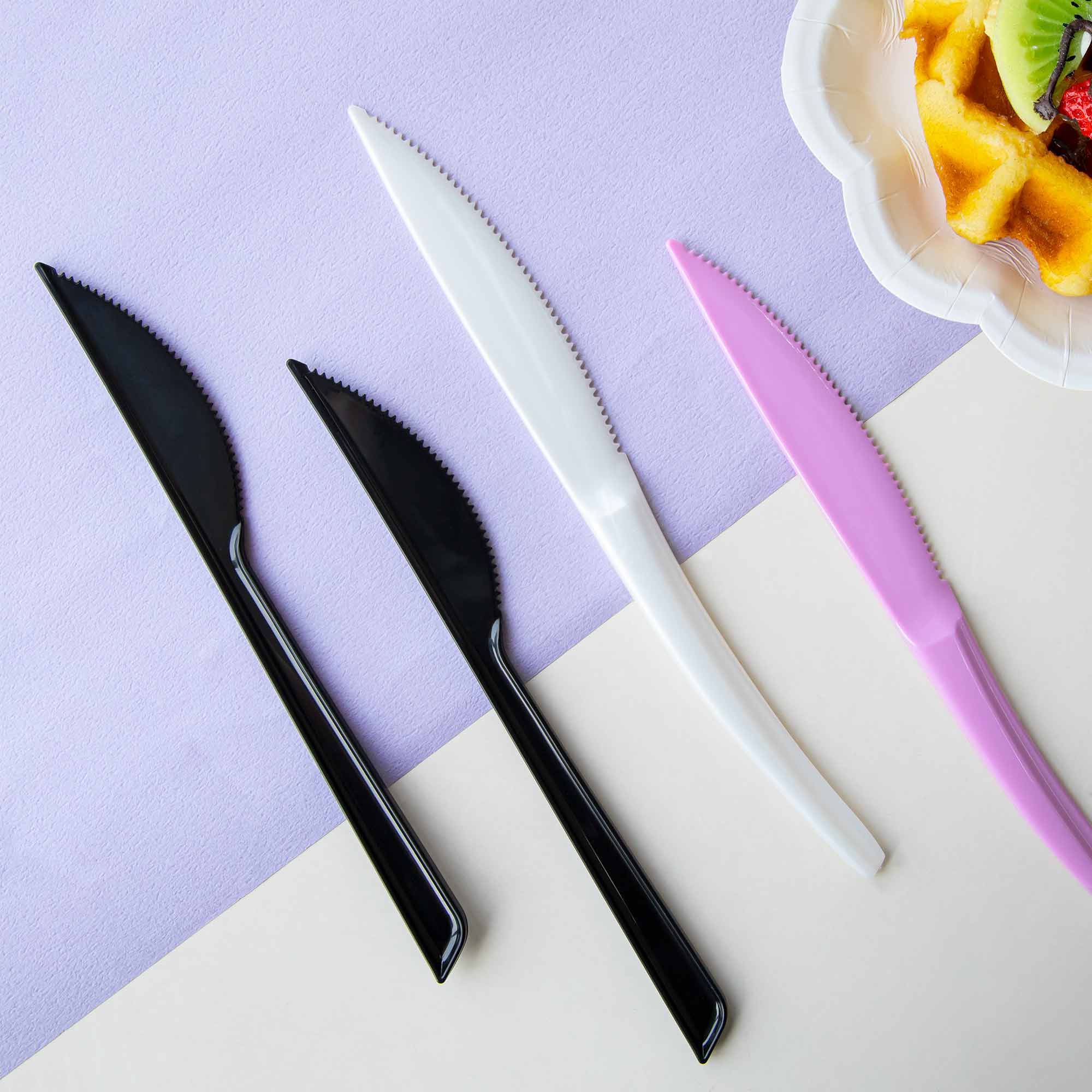 Couteau en plastique - Couteaux jetables, couteaux colorés, Conception de  couverts en plastique personnalisés et fabrication de vaisselle en plastique