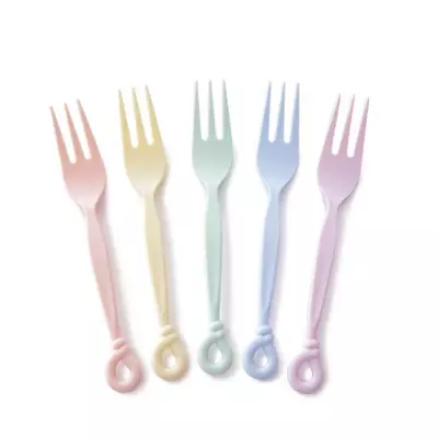 14cm Dessert Fork With Twist Shape - 1040 pieces 14cm stylish plastic fork from the factory at wholesale.