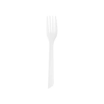 White Color Hot Food Fork - White Plastic Fork
