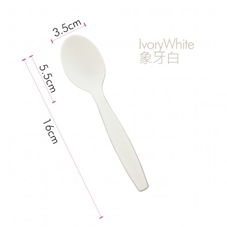Elfenbeinweißer Löffel