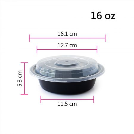 16oz Yuvarlak Yemek Kabı (480ml)