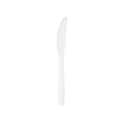 Cuchillo de mango largo de color blanco - Cuchillo de plástico blanco