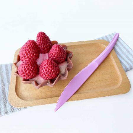 Faca de bolo de cor de mirtilo de 19cm para bolo de tarte